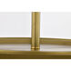 Rowen 4 Light 18.5 inch Natural Brass Semi Flush Mount Ceiling Light