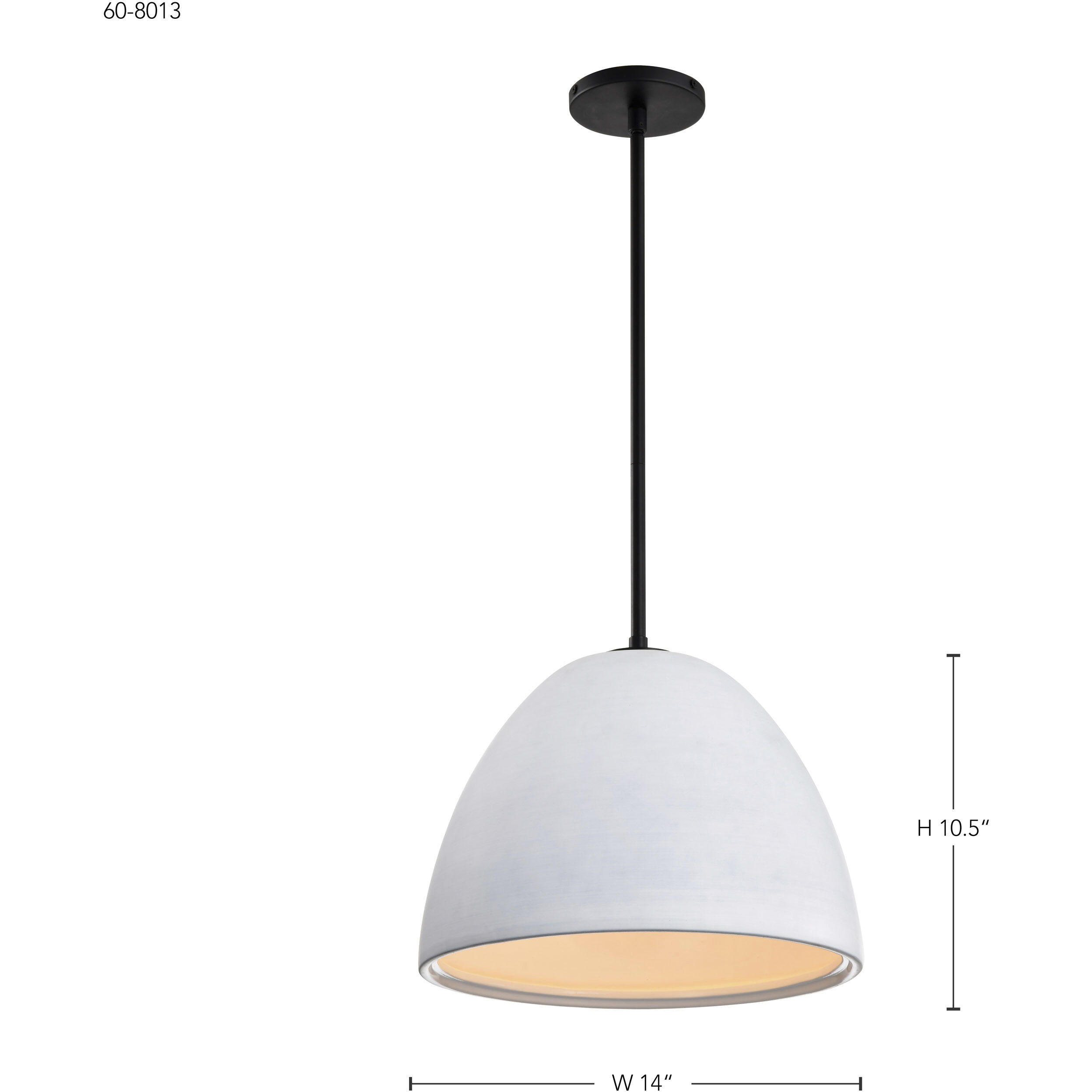 Collins 14 inch Matte Black Pendant Ceiling Light