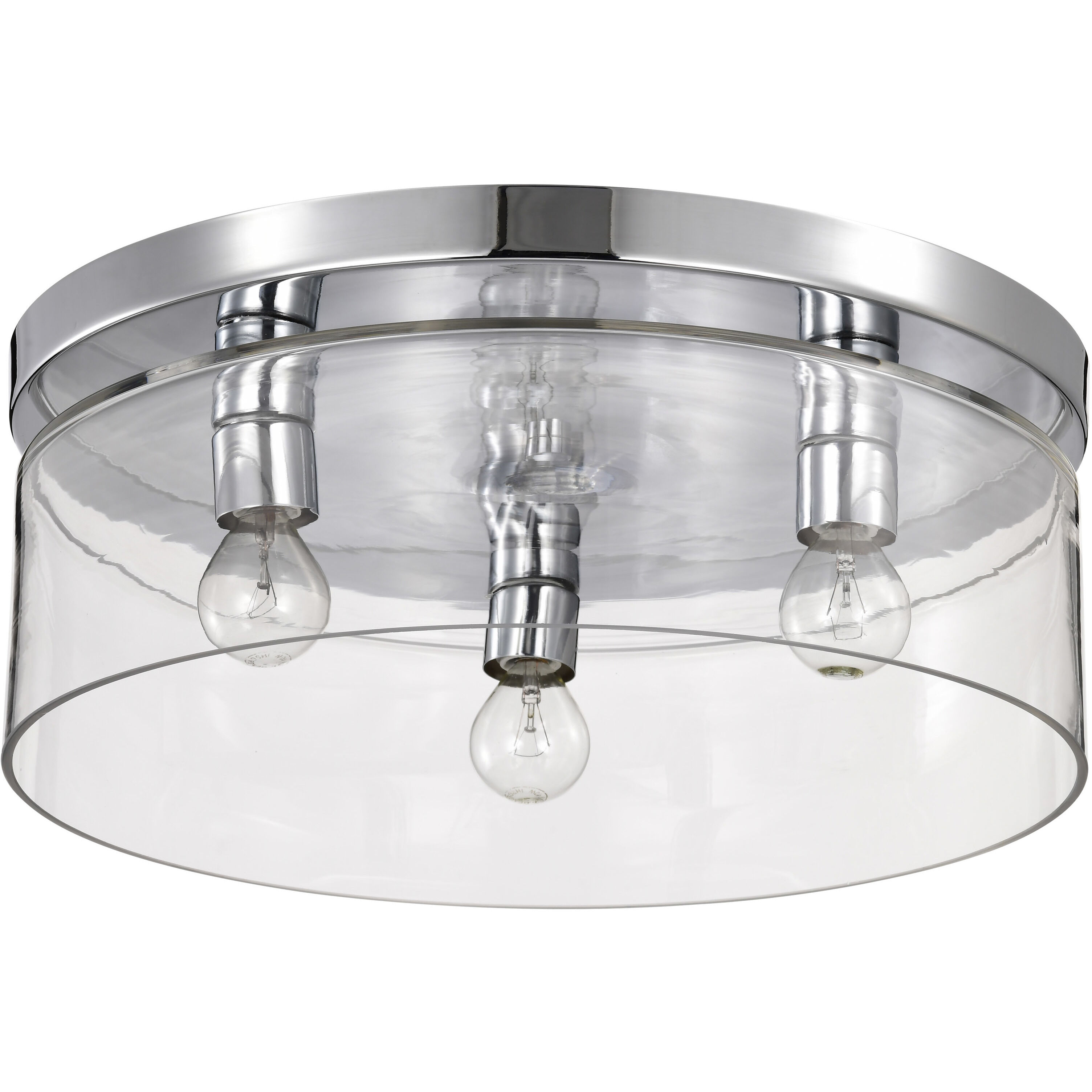 Marlowe 15 inch Polished Nickel Flush Mount Ceiling Light