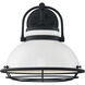 Upton 1 Light 12 inch Gloss White and Textured Black Outdoor Wall Fixture