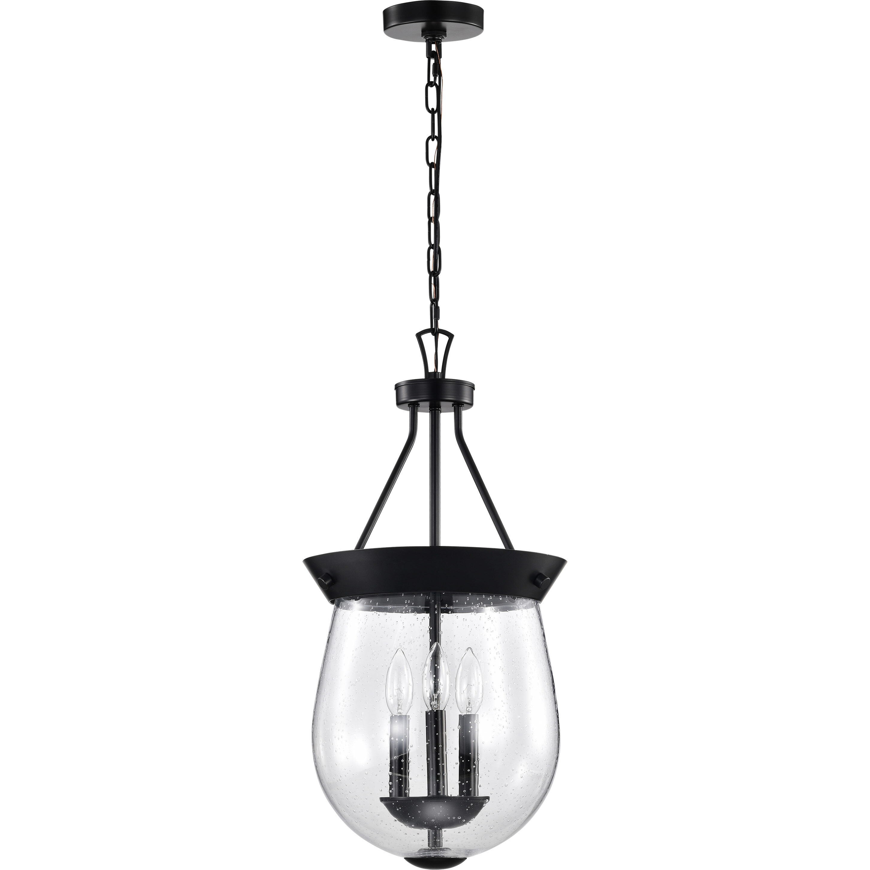 Boliver 3 Light 11.75 inch Matte Black Pendant Ceiling Light
