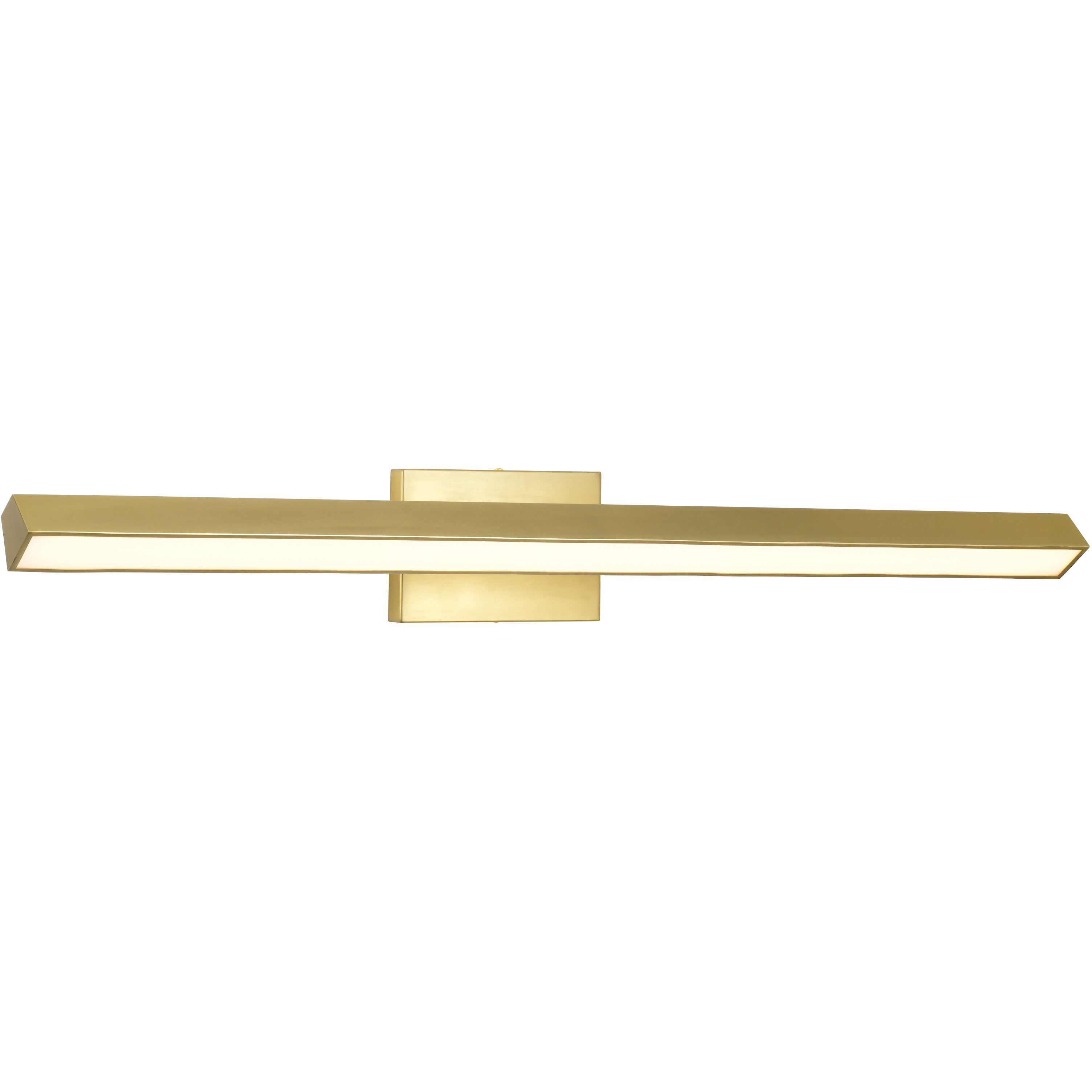 Mila LED 35.8 inch Vintage Brass Vanity Wall Light