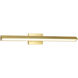 Mila LED 35.8 inch Vintage Brass Vanity Wall Light