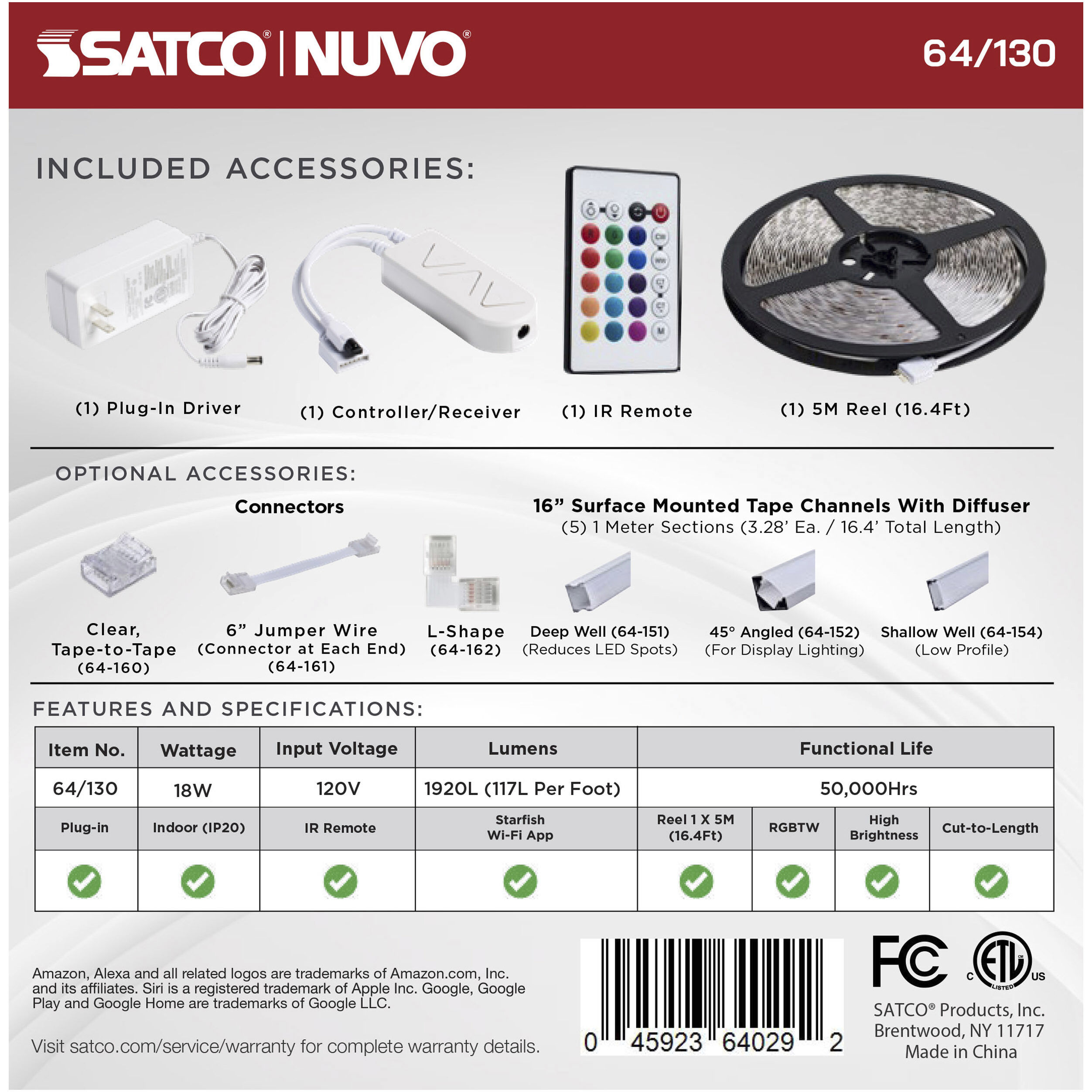 Dimension White 2700K 196.85 inch Tape Light