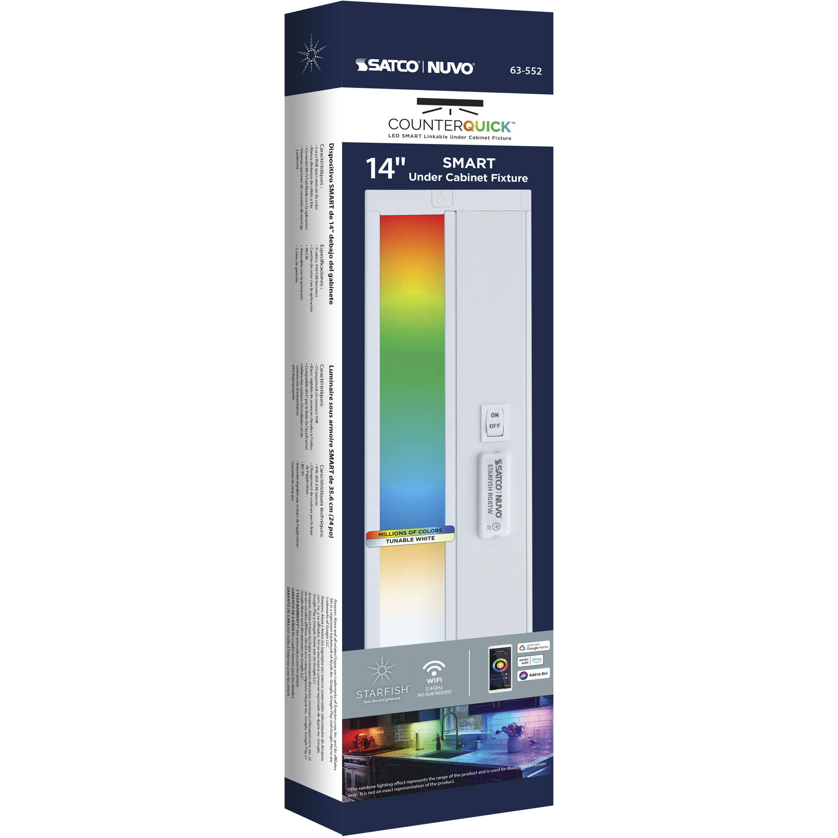 Starfish LED 3.54 inch White Linear Strip Ceiling Light