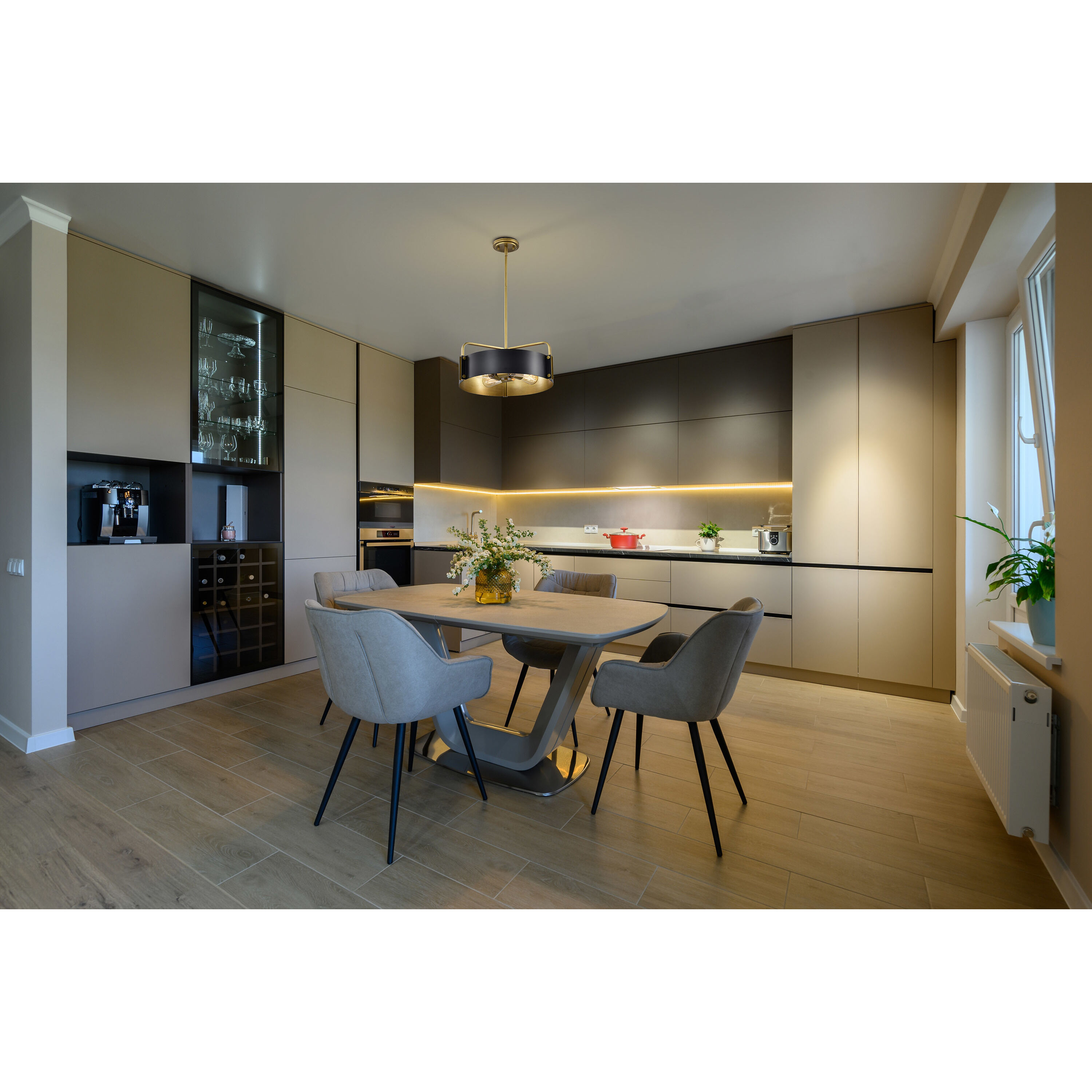 Altos 4 Light 18 inch Matte Black Pendant Ceiling Light