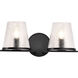Valentine 16 inch Black Vanity Wall Light