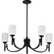 Solara 30 inch Matte Black Chandelier Ceiling Light