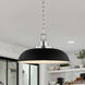 Colony 1 Light 15 inch Matte Black/Polished Nickel Pendant Ceiling Light