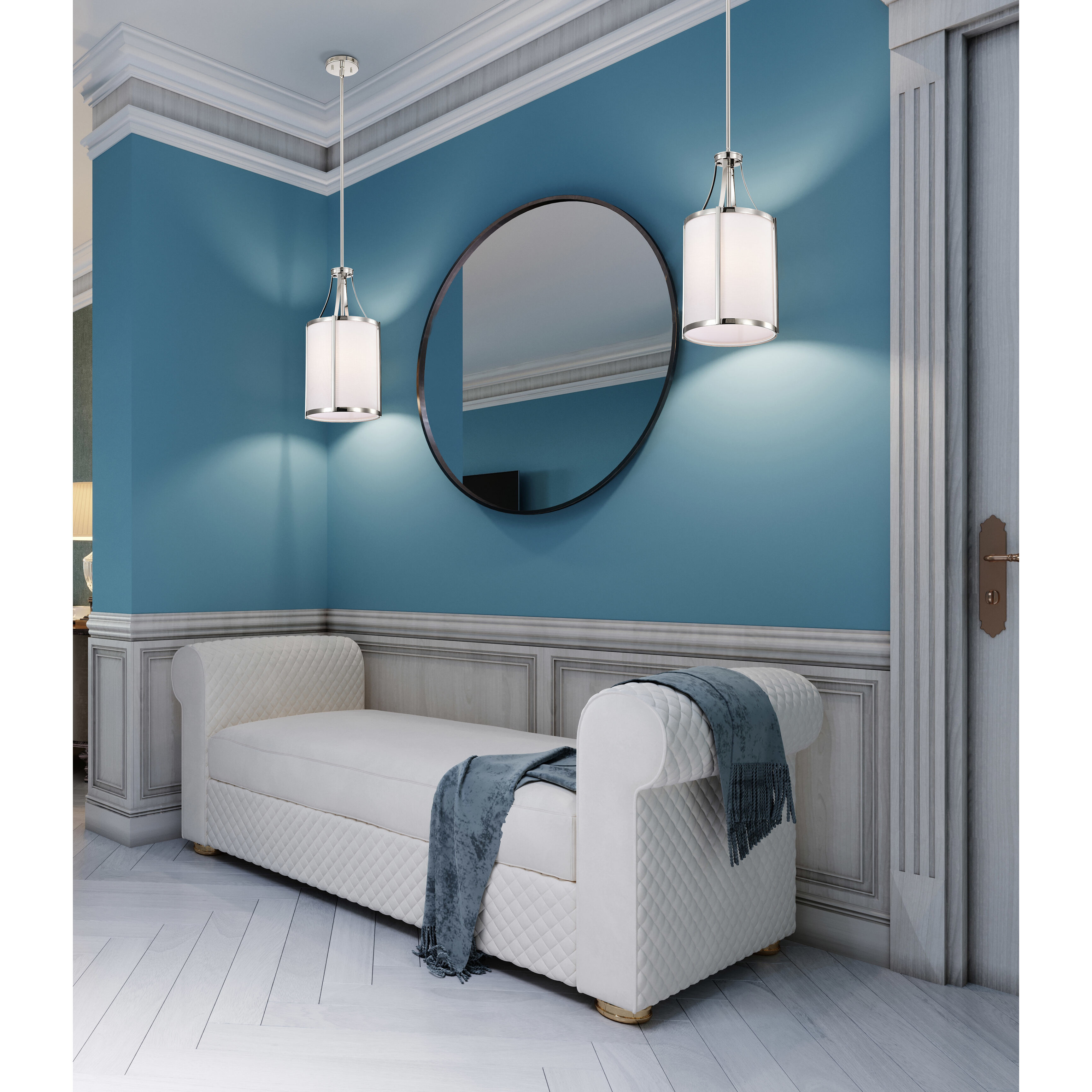 Easton 1 Light 9.75 inch Burnished Brass Pendant Ceiling Light