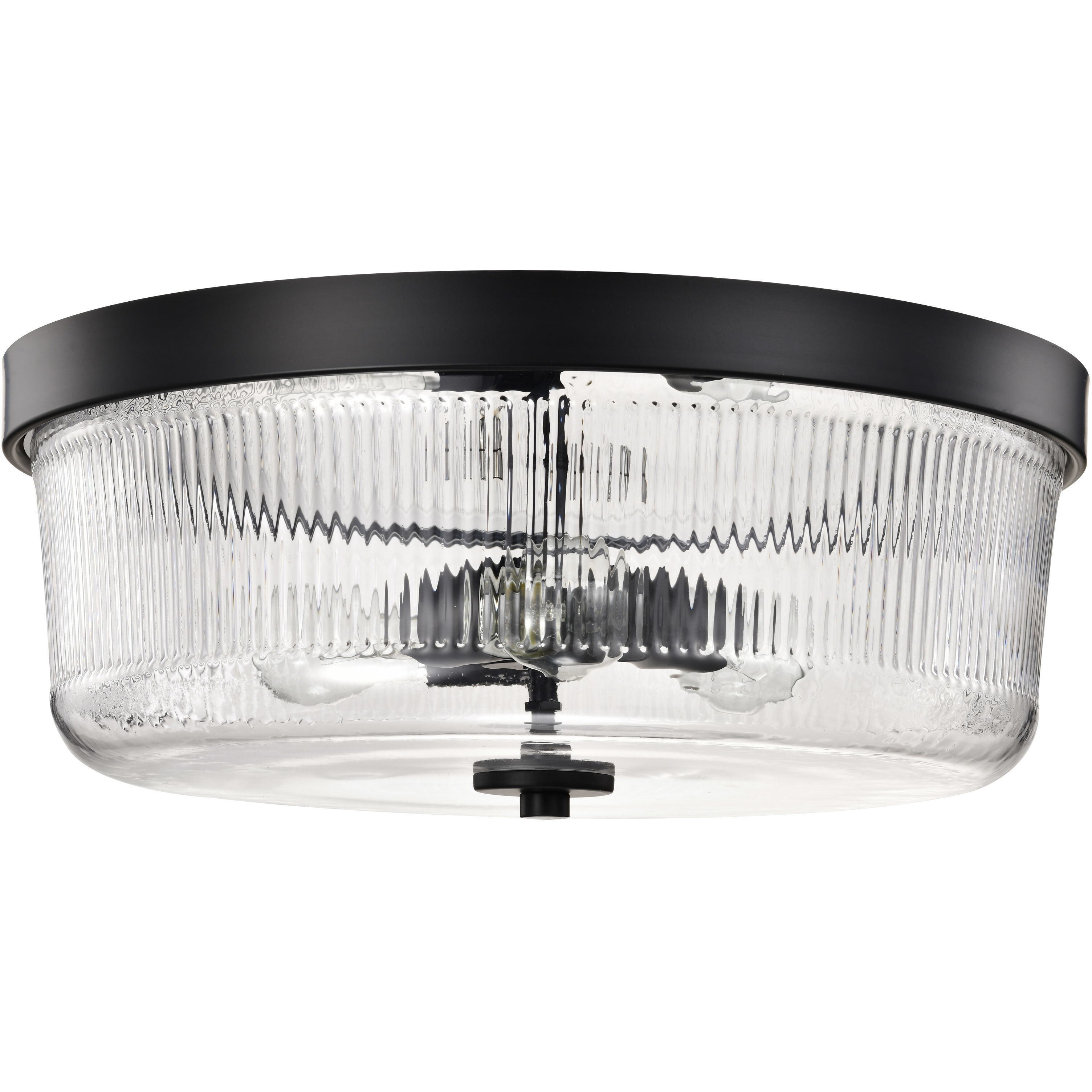Grayson 17.25 inch Matte Black Flush Mount Ceiling Light