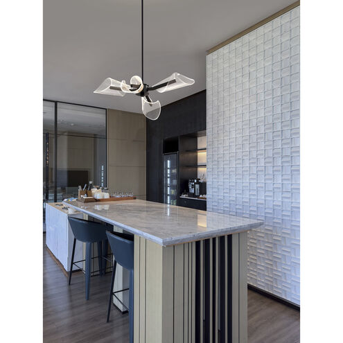 Sedona LED 27.13 inch Matte Black Chandelier Ceiling Light