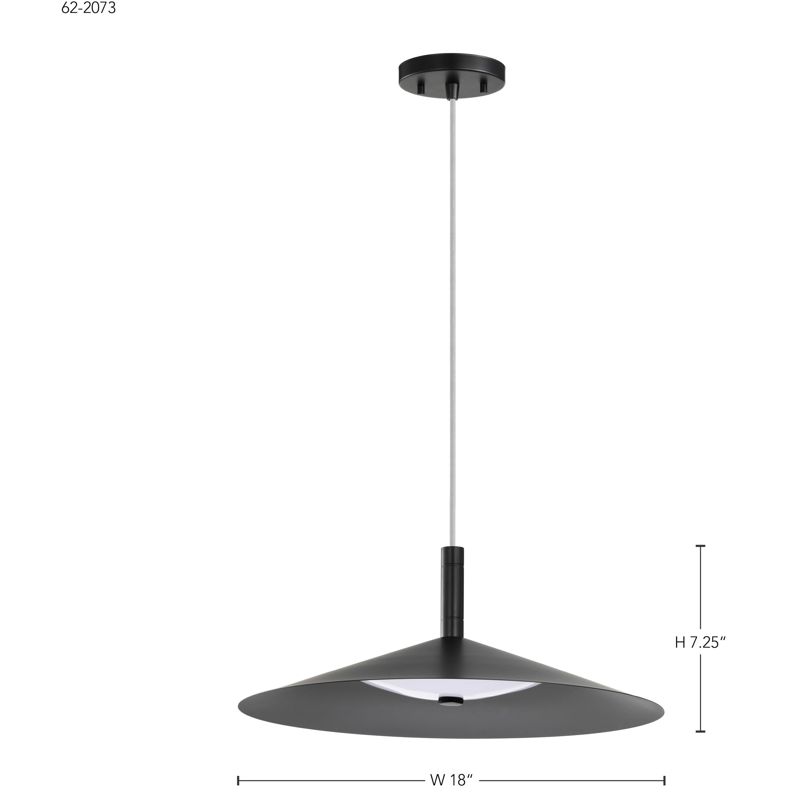Corrine LED 18 inch Matte Black Pendant Ceiling Light