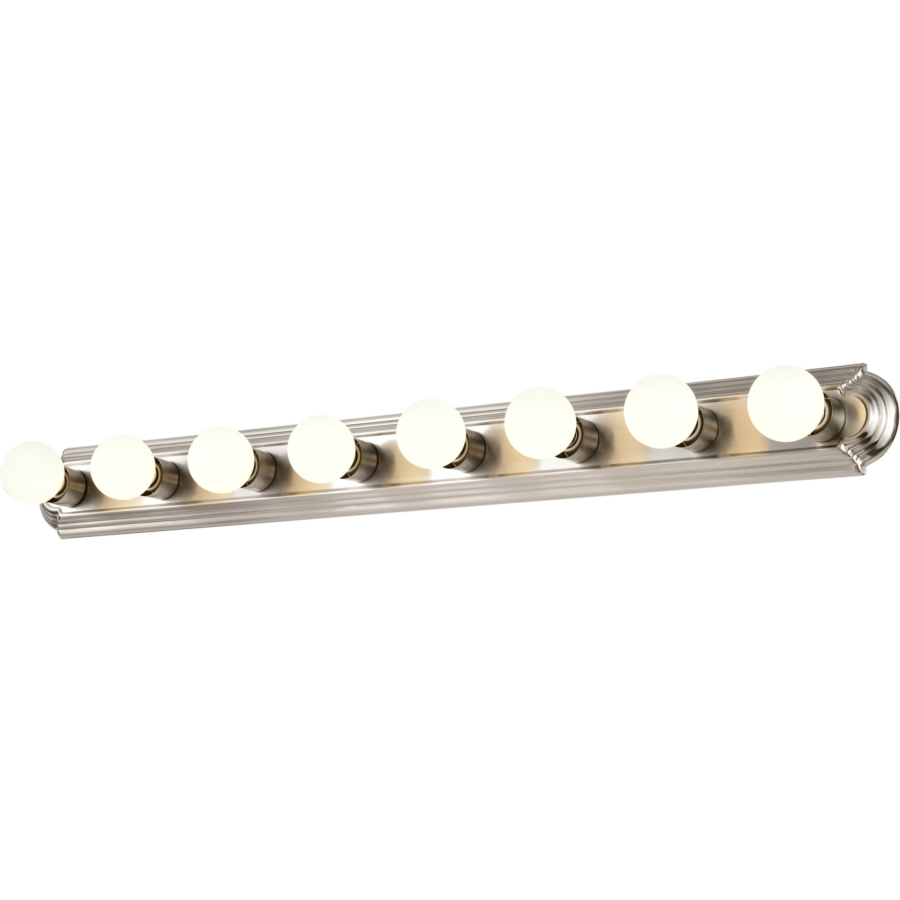 Brentwood 8 Light 48 inch Brushed Nickel Vanity Light Wall Light