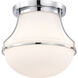 Valdora 1 Light 14 inch Polished Nickel Flush Mount Ceiling Light