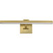 Hazel LED 24 inch Vintage Brass Vanity Wall Light