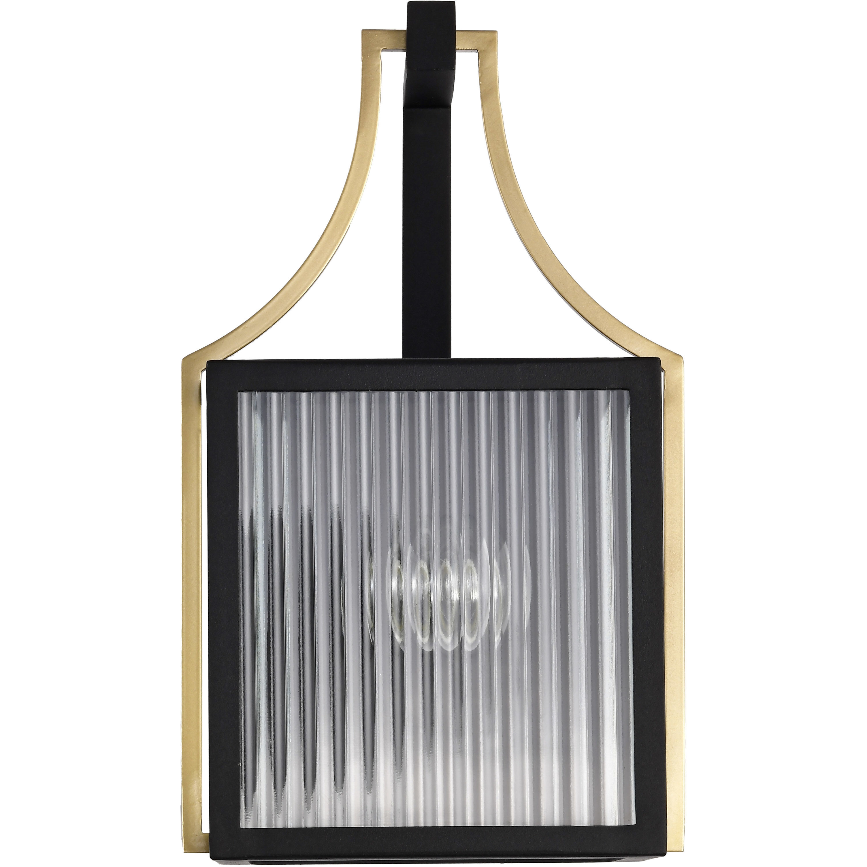 Holden 11.13 inch Black and Gold Outdoor Wall Light