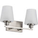 Lune 16 inch Brushed Nickel Vanity Wall Light