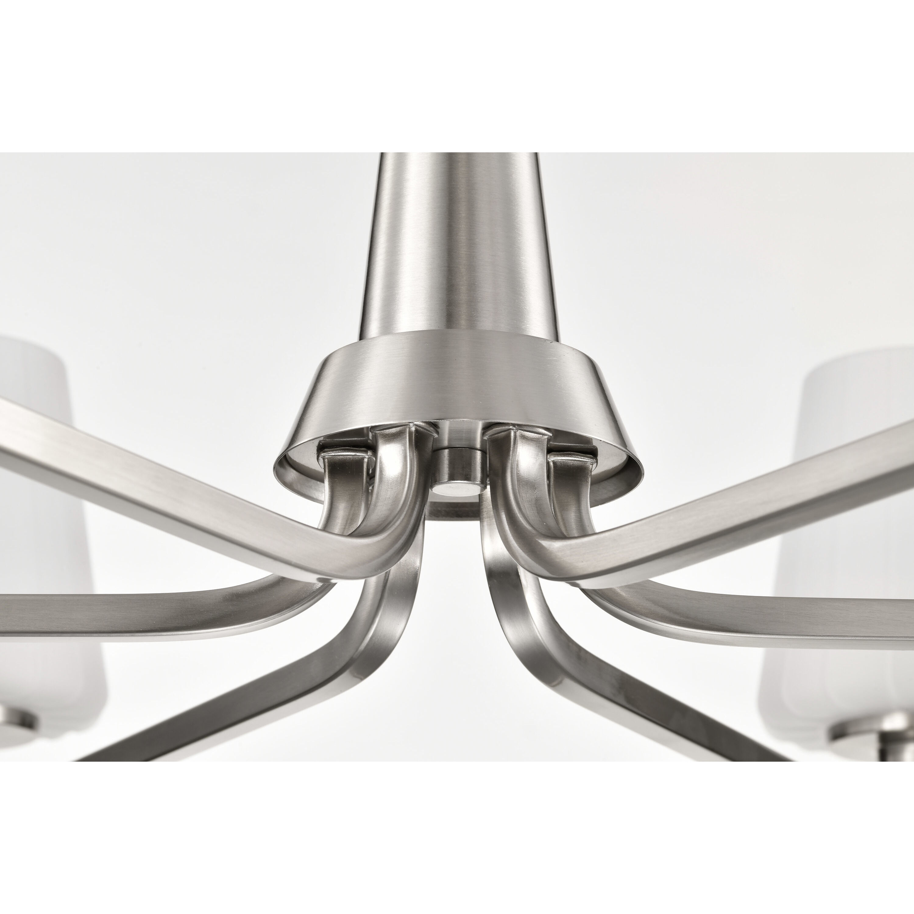 Lune 40 inch Brushed Nickel Chandelier Ceiling Light