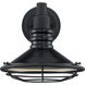 Blue Harbor 1 Light 10 inch Gloss Black and Silver Outdoor Wall Fixture