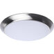 ColorQuick LED 9.49 inch Brushed Nickel Close-to-Ceiling LED Disk Ceiling Light