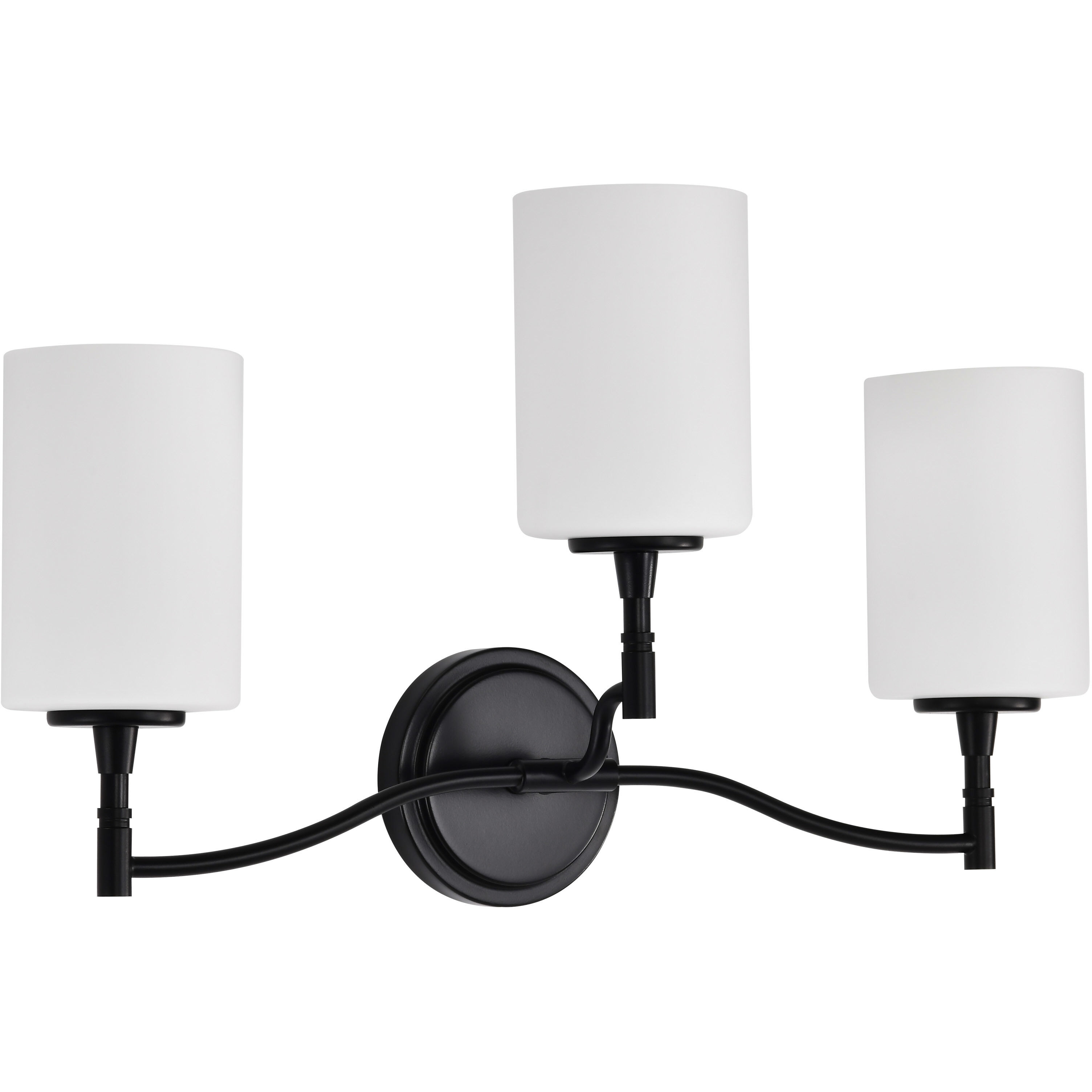 Liam 22 inch Matte Black Vanity Wall Light