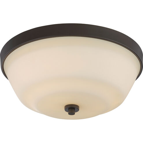 Willow 2 Light 14 inch Forest Bronze Flush Mount Ceiling Light