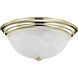 Brentwood 3 Light 15 inch Polished Brass Flush Mount Ceiling Light