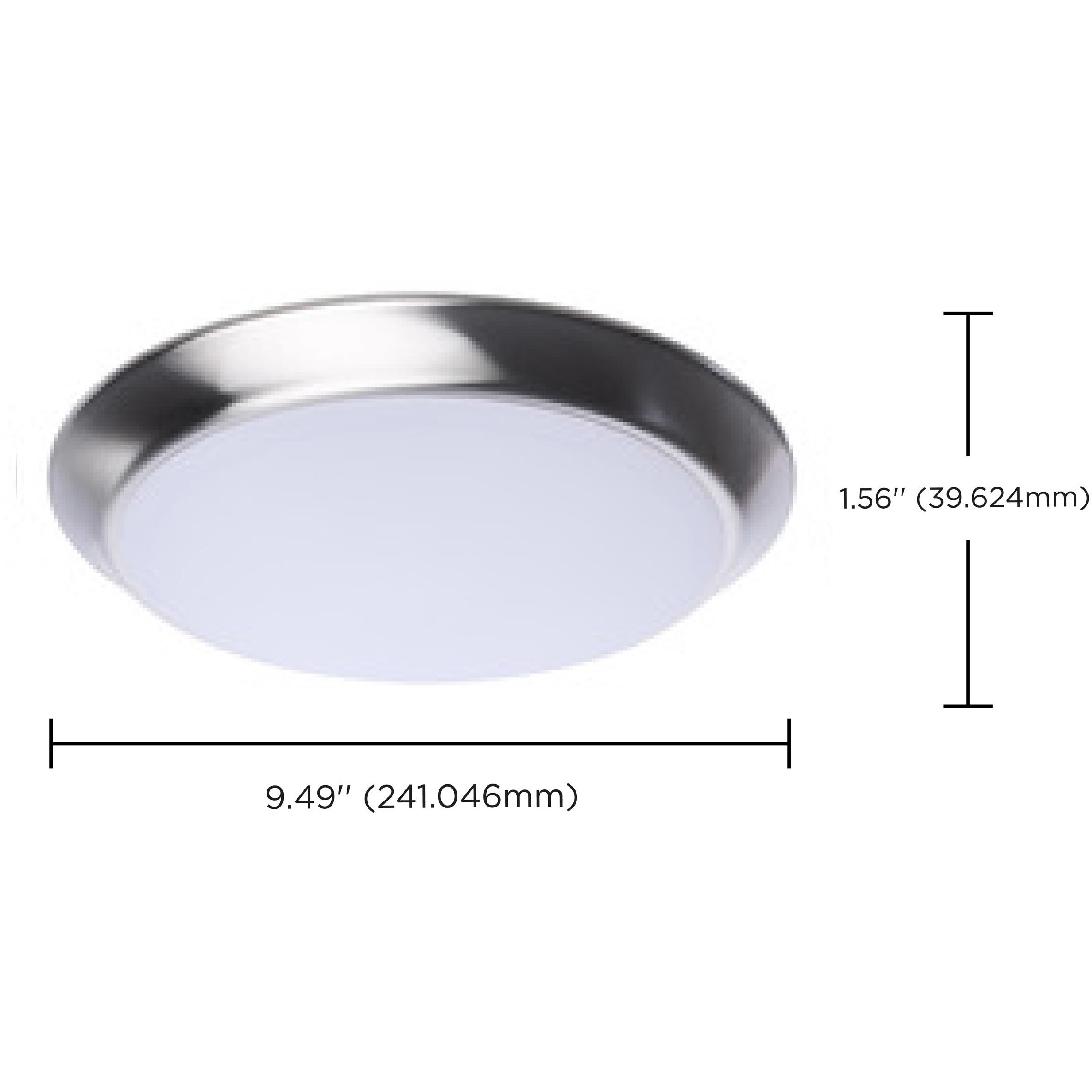 ColorQuick LED 9.49 inch Brushed Nickel Close-to-Ceiling LED Disk Ceiling Light