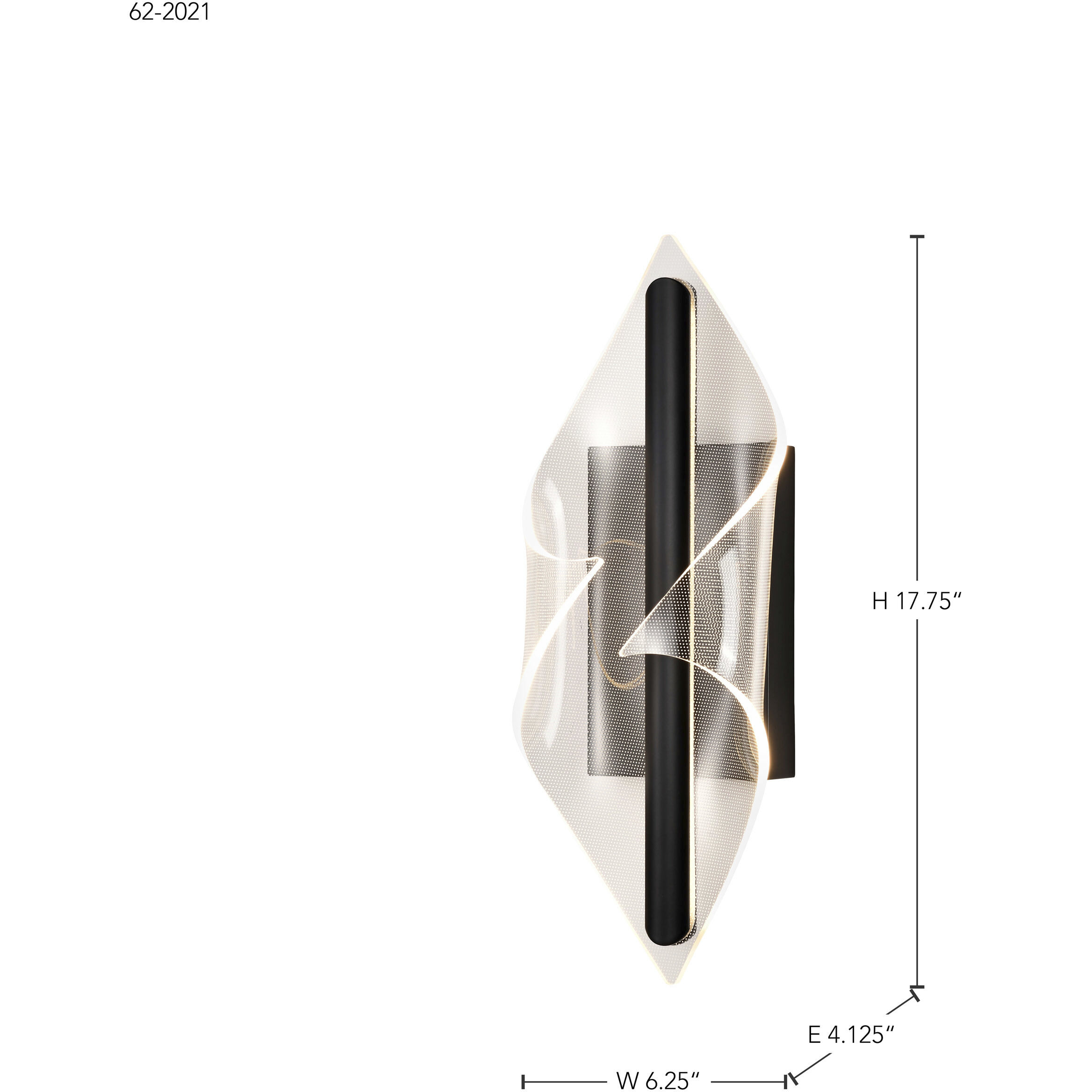 Geneva LED 6.25 inch Matte Black Vanity Light Wall Light