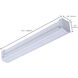 ColorQuick LED 1.56 inch White Linear Strip Ceiling Light