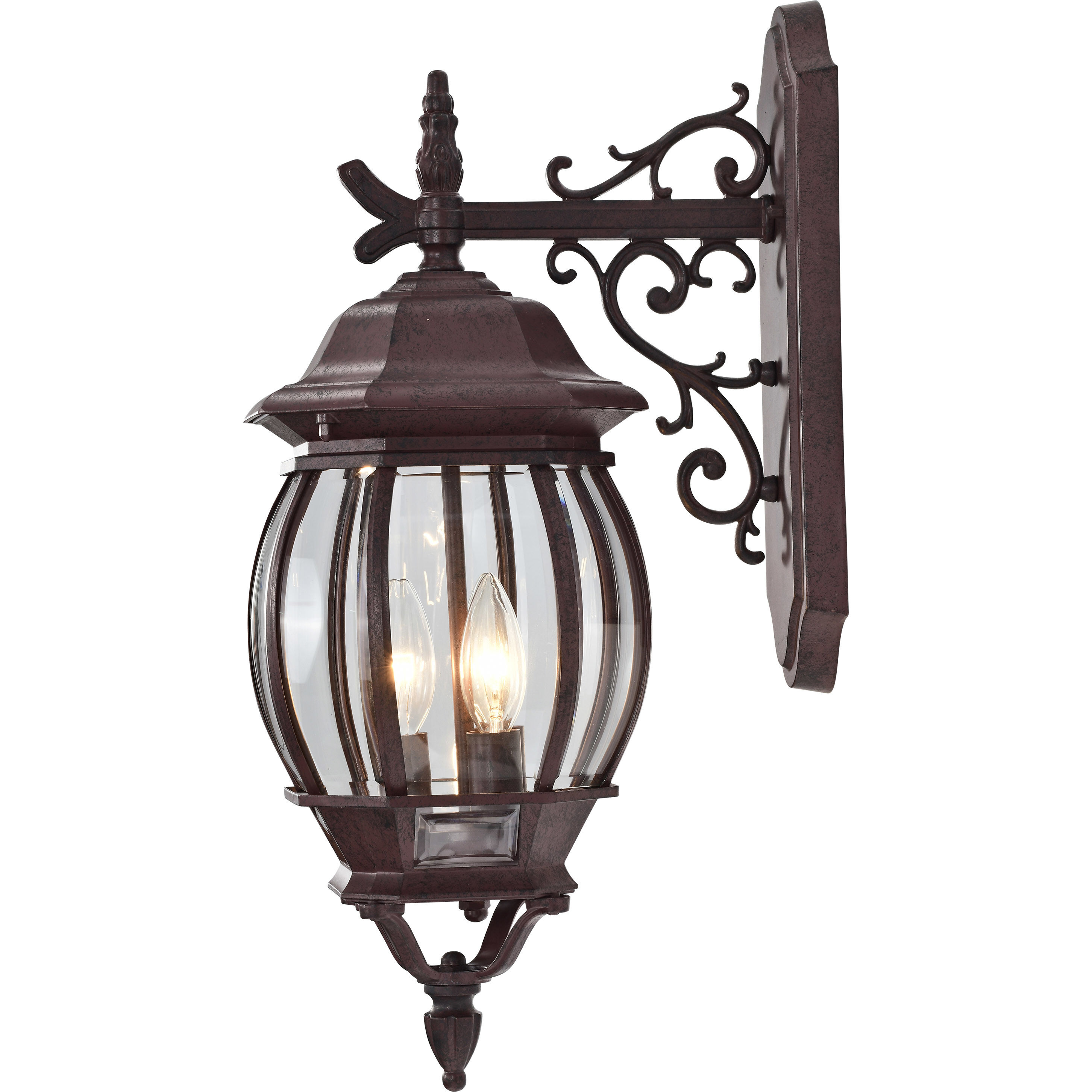Central Park 3 Light 23 inch Old Bronze Outdoor Wall Lantern