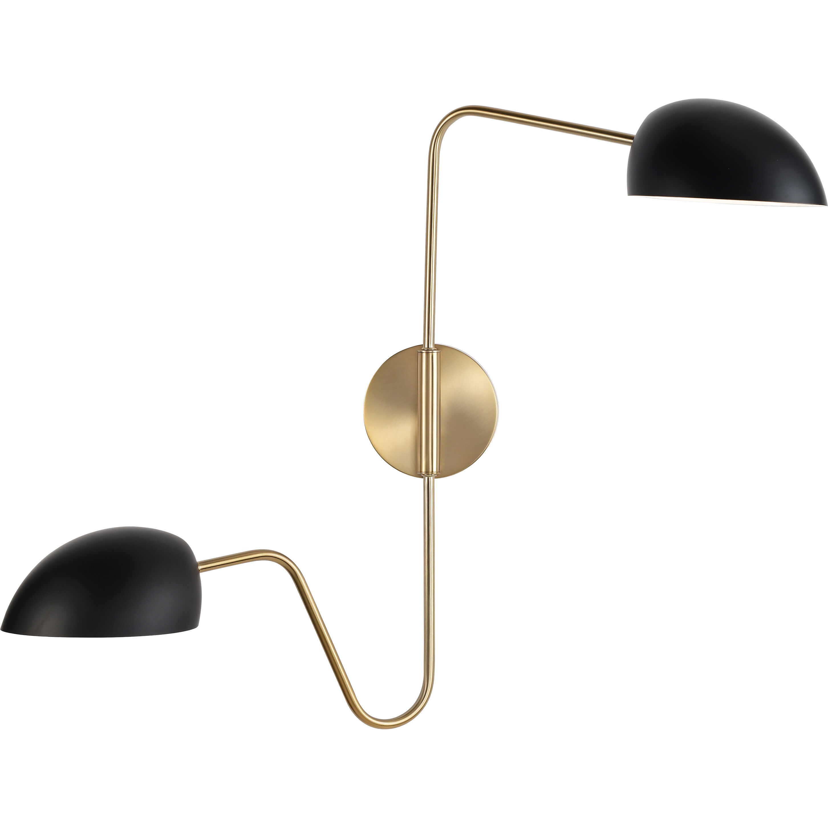 Trilby 1 Light 37 inch Matte Black/Burnished Brass Bathroom Vanity Lights Wall Light
