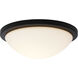 Button LED 13.38 inch Matte Black LED Flush Mount Ceiling Light