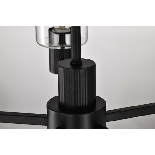 Clarksville 5 Light 28 inch Matte Black Chandelier Ceiling Light