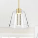 Aura LED 12 inch Brushed Brass Pendant Ceiling Light