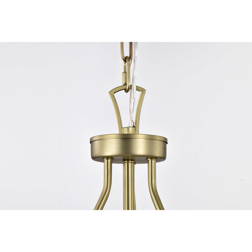 Boliver 3 Light 11.75 inch Vintage Brass Pendant Ceiling Light