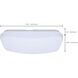 ColorQuick LED 13.39 inch White Flush Mount Ceiling Light