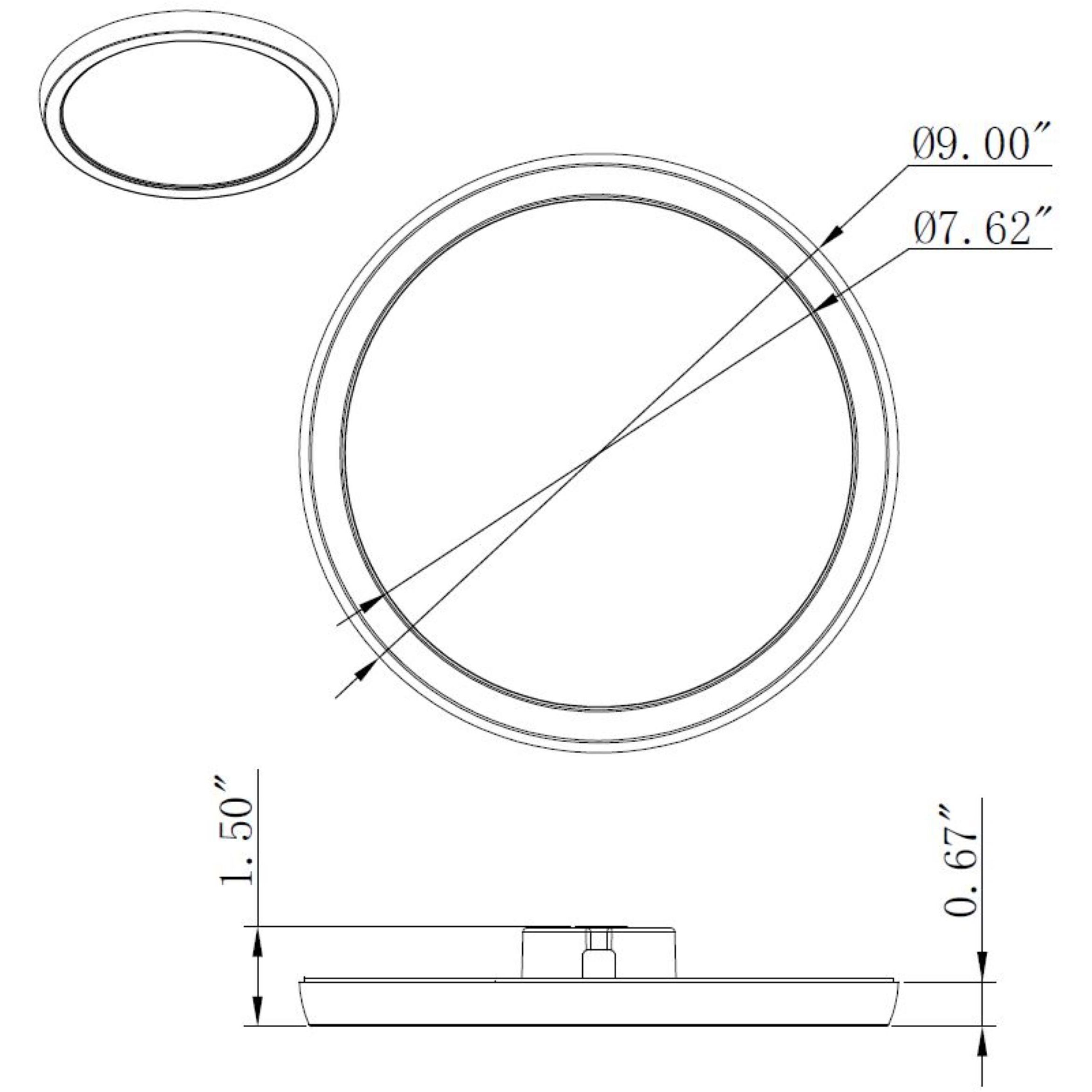 Blink LED 9 inch White Flush Mount Ceiling Light
