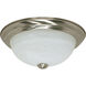Brentwood 2 Light 11 inch Brushed Nickel Flush Mount Ceiling Light
