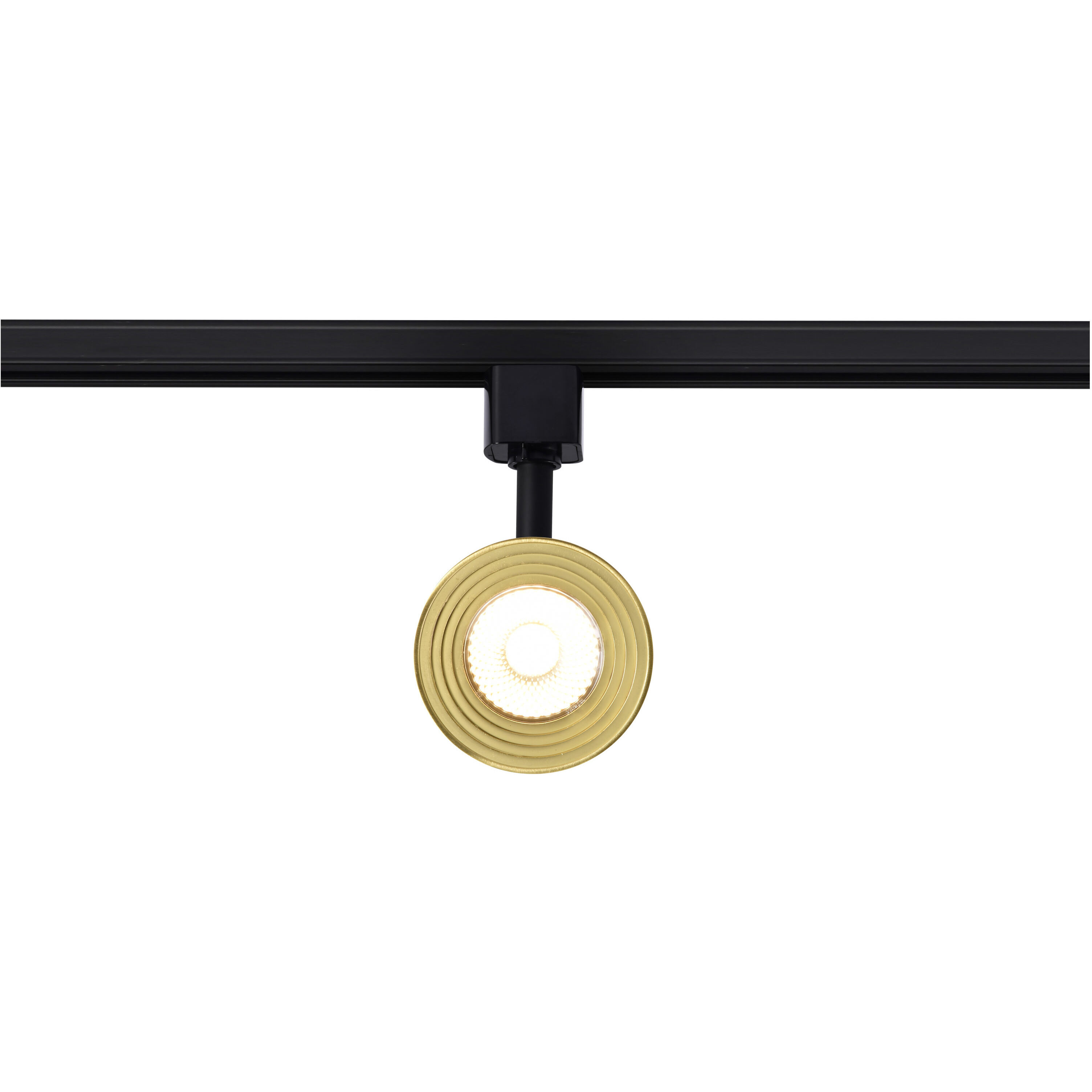 Brentwood 1 Light 120 Matte Black and Brushed Brass Track Lighting Ceiling Light