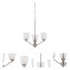 Patton 3 Light 21 inch Brushed Nickel Chandelier Ceiling Light