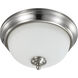 Brentwood LED 11 inch Brushed Nickel Flush Mount Ceiling Light