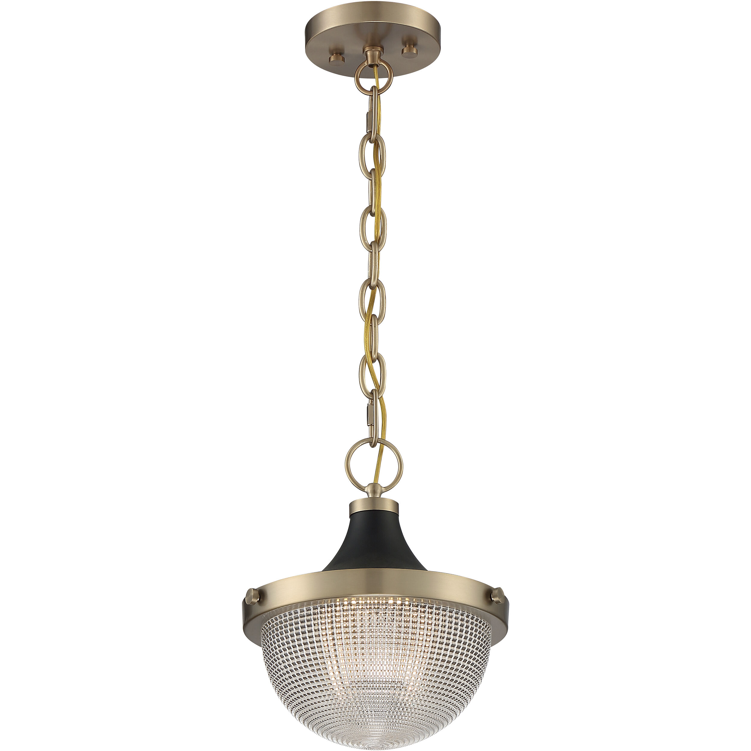 Faro 1 Light 10 inch Burnished Brass and Black Accents Pendant Ceiling Light
