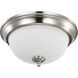 Brentwood LED 13 inch Brushed Nickel LED Flush Mount Ceiling Light