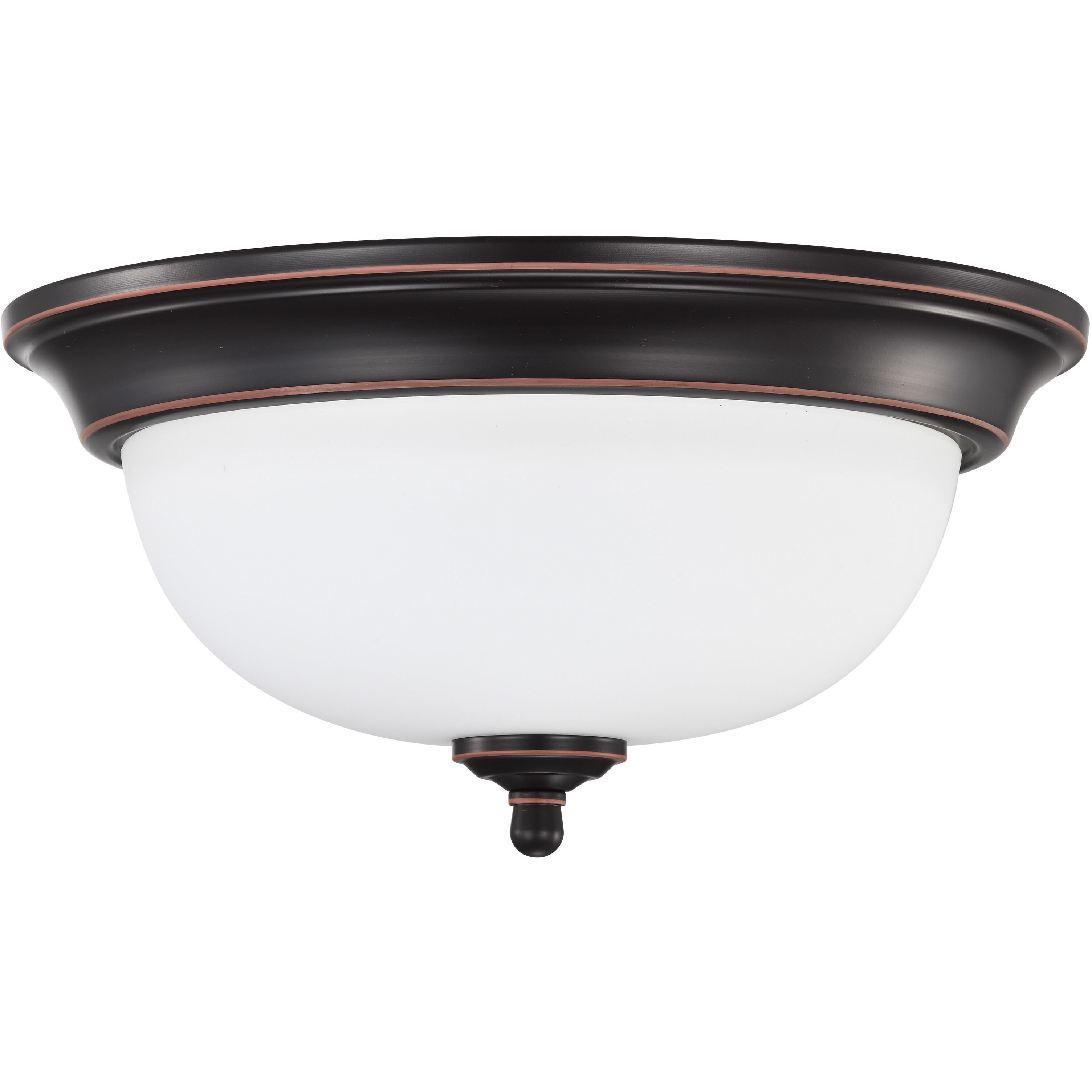 Brentwood LED 13 inch Mahogany Bronze LED Flush Mount Ceiling Light