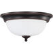 Brentwood LED 13 inch Mahogany Bronze LED Flush Mount Ceiling Light