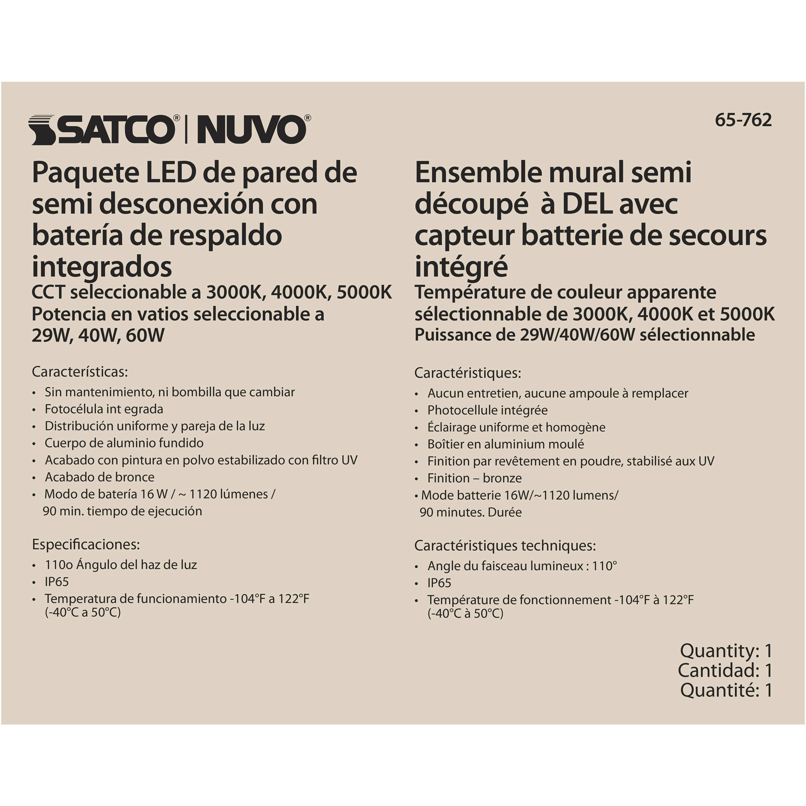 Brentwood LED 14 inch Bronze Wall Pack Wall Light