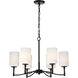 Liam 25 inch Matte Black Chandelier Ceiling Light