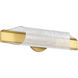 Idris LED 24.5 inch Vintage Brass Vanity Wall Light